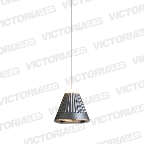 LAMPARA DECORATIVA LED 12W 3000K ALUMINIO GRAY