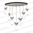 LAMPARA DECORATIVA DE TECHO LED METAL/ACRILICO GOLD