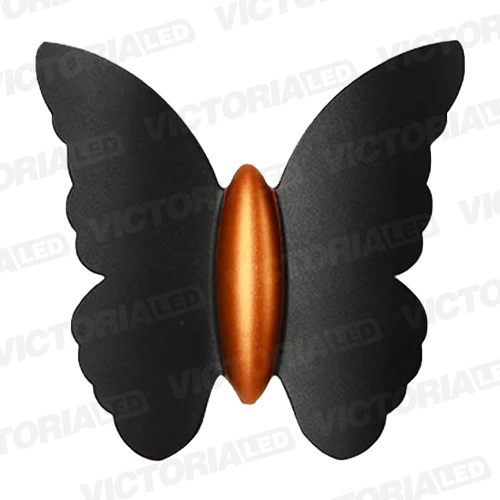 APLIQUE DE PARED IP65 6W 3000K NEGRO DORADO 150*150MM AC85-265V