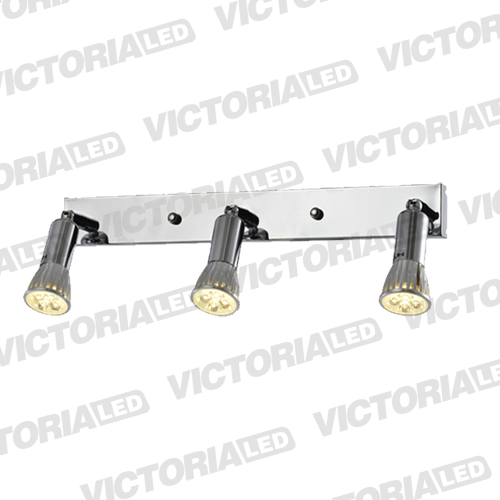 LAMPARA DECORATIVA 3*GU10 METAL CROMA