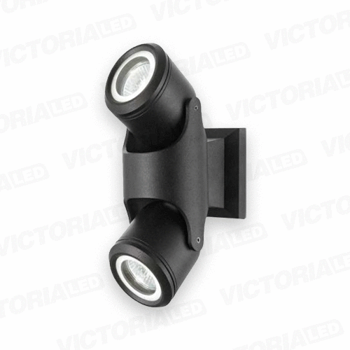 APLIQUE DE PARED IP44 2*GU10 NEGRO