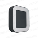 APLIQUE DE PARED IP54 12W 3000K NEGRO 200*200MM