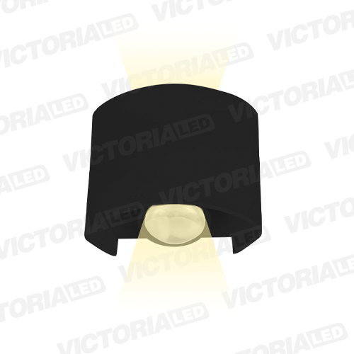 [APV02 3K] APLIQUE DE PARED IP65 2*1W 3000K NEGRO 78*80MM AC85-265V