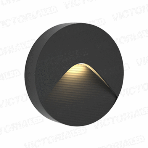 APLIQUE DE PARED IP65 2W 3000K NEGRO 150MM