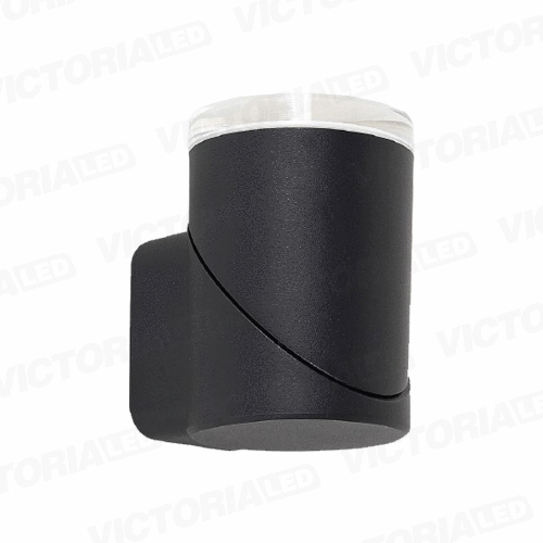 APLIQUE DE PARED IP65 5W 3000K NEGRO 1*COB