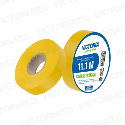 CINTA ELECTRICA VERDE AMARILLO 0.13X19X20.2M FUEGO RETARDANTE 200U