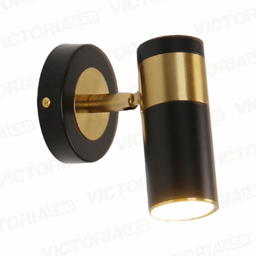 [LC-1513-NE] LAMPARA DECORATIVA 1*GU10 METAL NEGRO DORADO