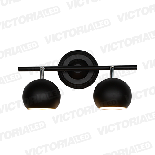 [LC-2G1515-NE] LAMPARA DECORATIVA 2*E27 METAL NEGRO