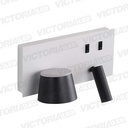 LAMPARA DECORATIVA DE PARED LED METAL/PP NEGRO /BLANCO