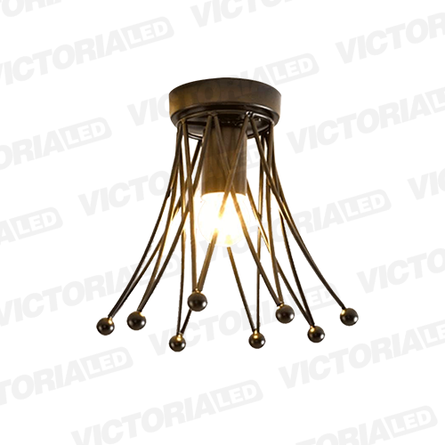 [LC-1557-NE] LAMPARA DECORATIVA DE TECHO 1*E27 METAL NEGRO