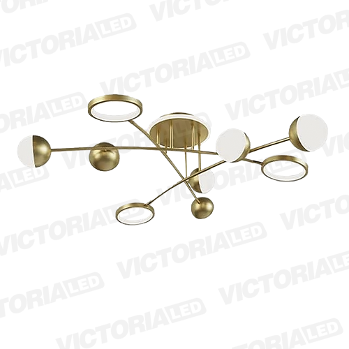 [*LC-10G1315-DO] LAMPARA DECORATIVA DE TECHO G9/LED METAL/VIDRIO DORADO