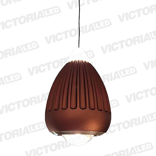 [P150 BROWN] LAMPARA DECORATIVA LED 12W 3000K ALUMINIO BROWN