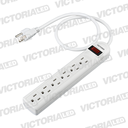 REGLETA ELECTRICA 6 TOMAS CON SUPRESOR DE PICOS 30U/C