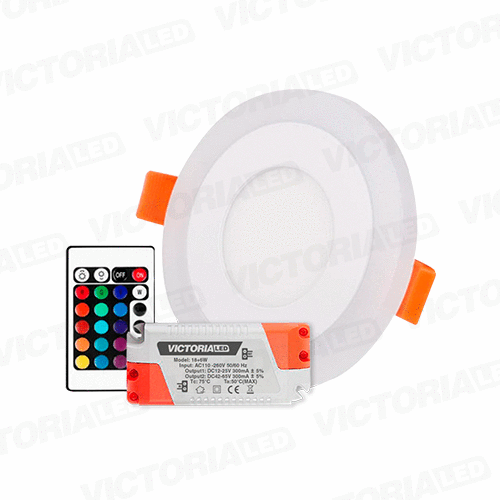 VICTORIA LED PANEL EMP RED 12W+4W RGB C/R