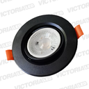 OJO DE BUEY 7W 3000K REDONDO NEGRO 100U/C