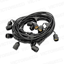 GUIRNALDA E27*150 100M IP65 110V NEGRO 1 METRO