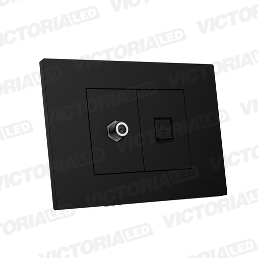 [VL-CDU2N] TOMA TV + RJ45 CAT5 PC NEGRO 10U/C